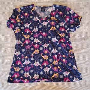 Zoe & Chloe Elephant Scrub Top